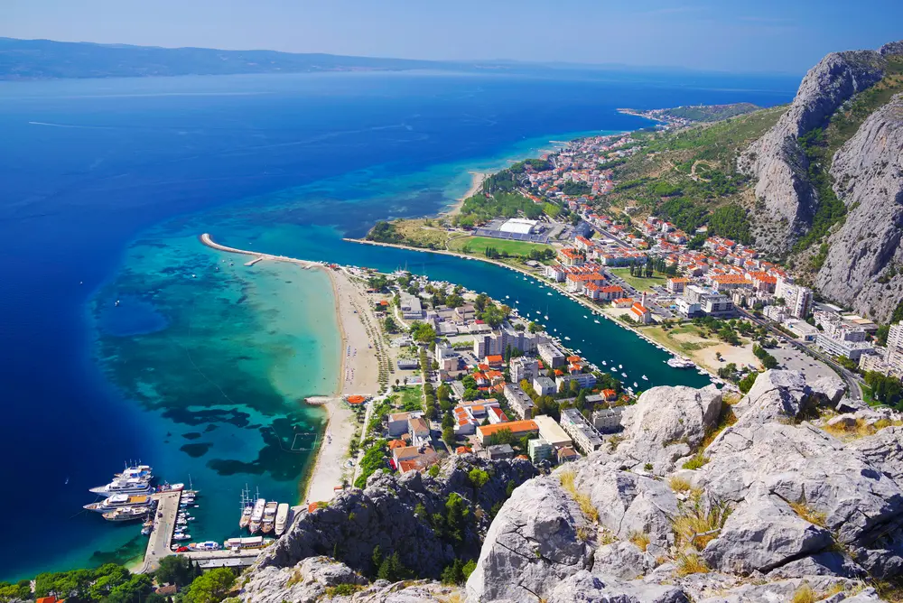 Omiš, where the Cetina river canyon meets the Adriatic sea